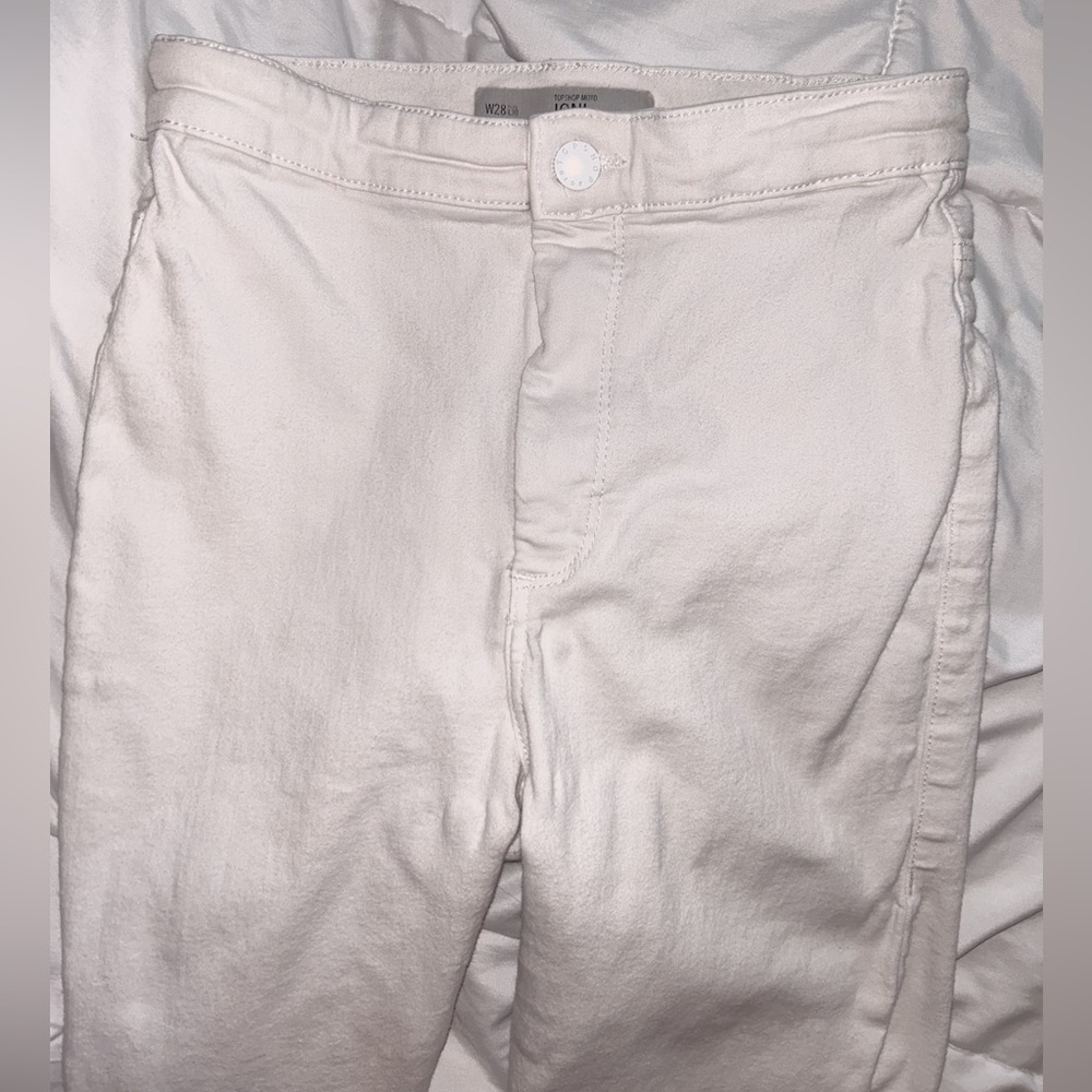 Topshop Joni White Skinny Jeans